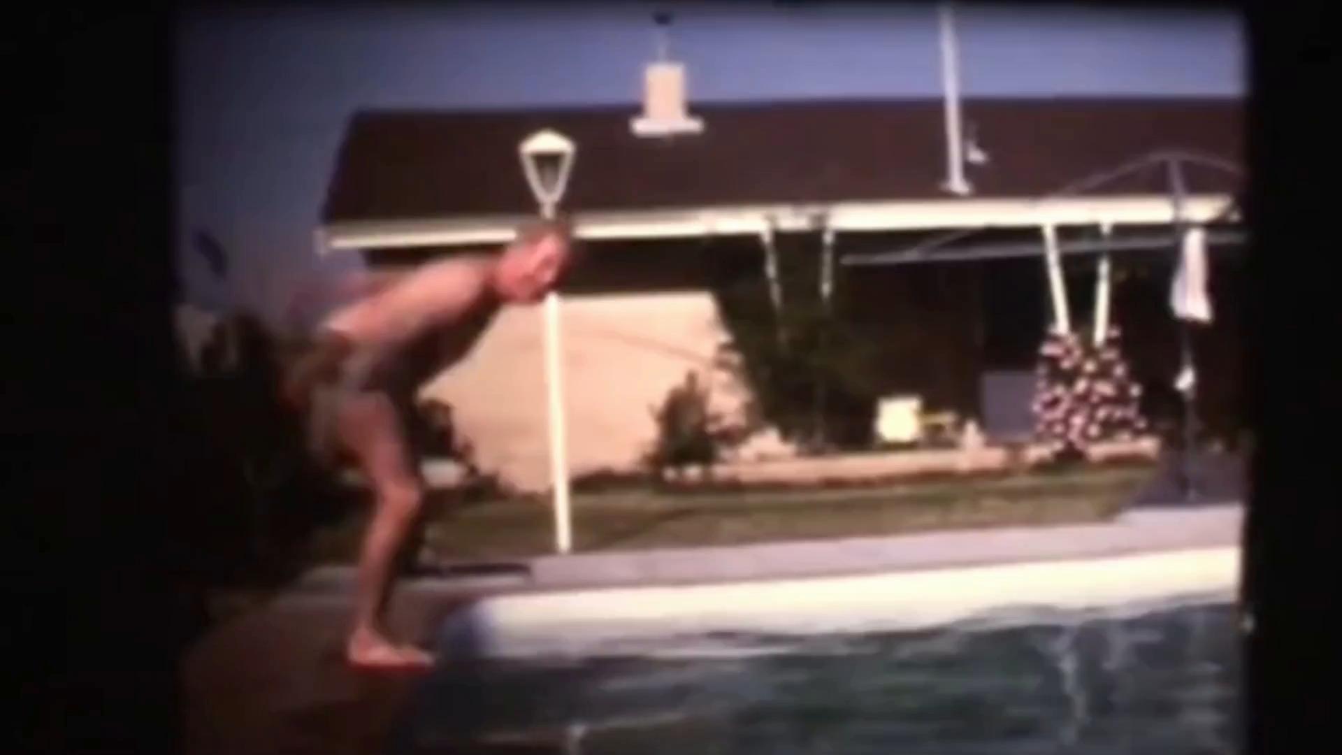 Eric in the backyard pool